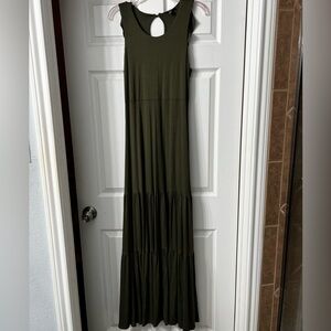 Olive green maxi dress